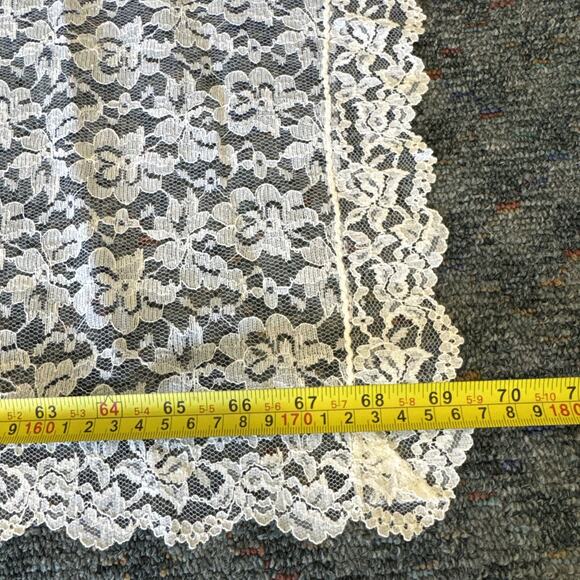 Shabby Chic Table Cloth 69x91 Cottagecore Floral Sheer Romantic French Country - Picture 4 of 6